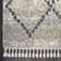 Ileyah Geometric Machine Made Shag Polypropylene Area Rug in Silver Gray