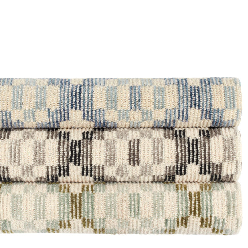 Diamond Cove Green Hand Tufted Wool Rug, Rectangle 9'6" x 13'6"