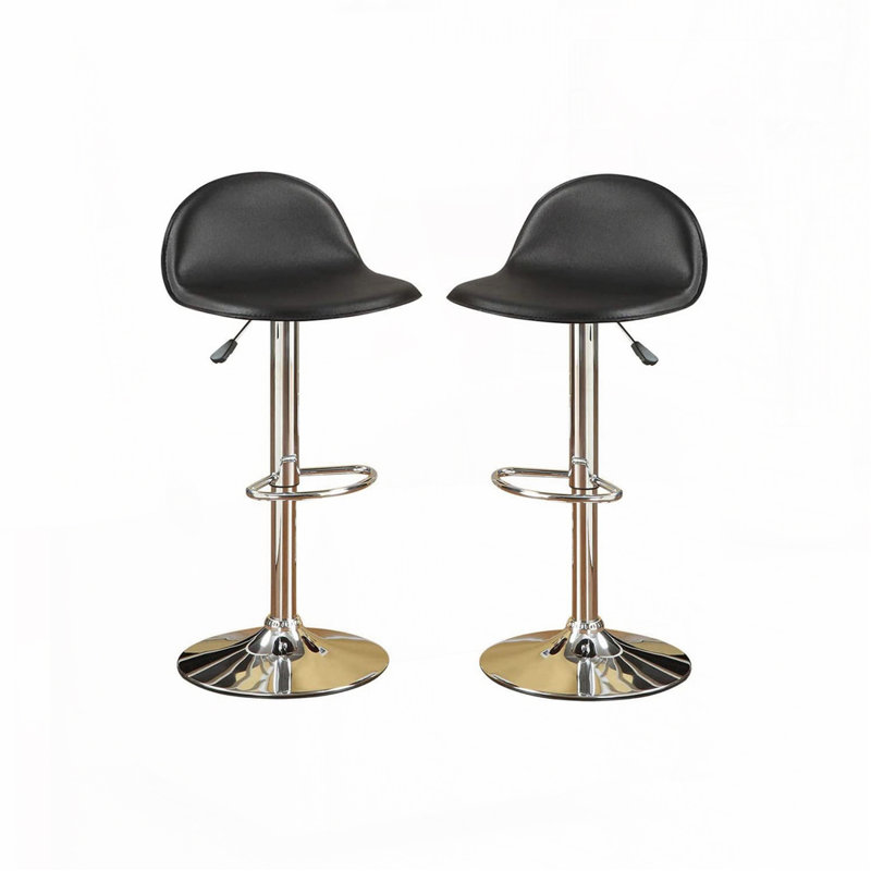 Ensemble de chaises noires à hauteur réglable