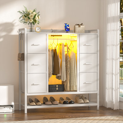 5 Drawer Dresser Organizer With LED Lights