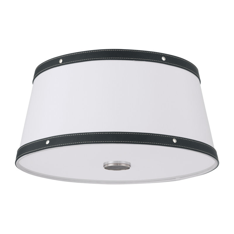Libby Langdon Callahan 17'' Luxe Gold Flush Mount, Nickel