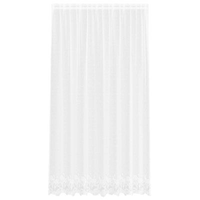Curtains With Curtains Floral White Polyester