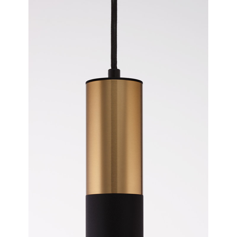 POGNO 1 - Light Black/Gold Cylinder Pendant