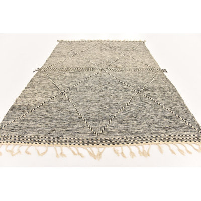 Tapis noir et blanc Mosser
