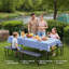Table de camping pliante avec chaises, table de pique-nique pliable, portable, noire-1566236717