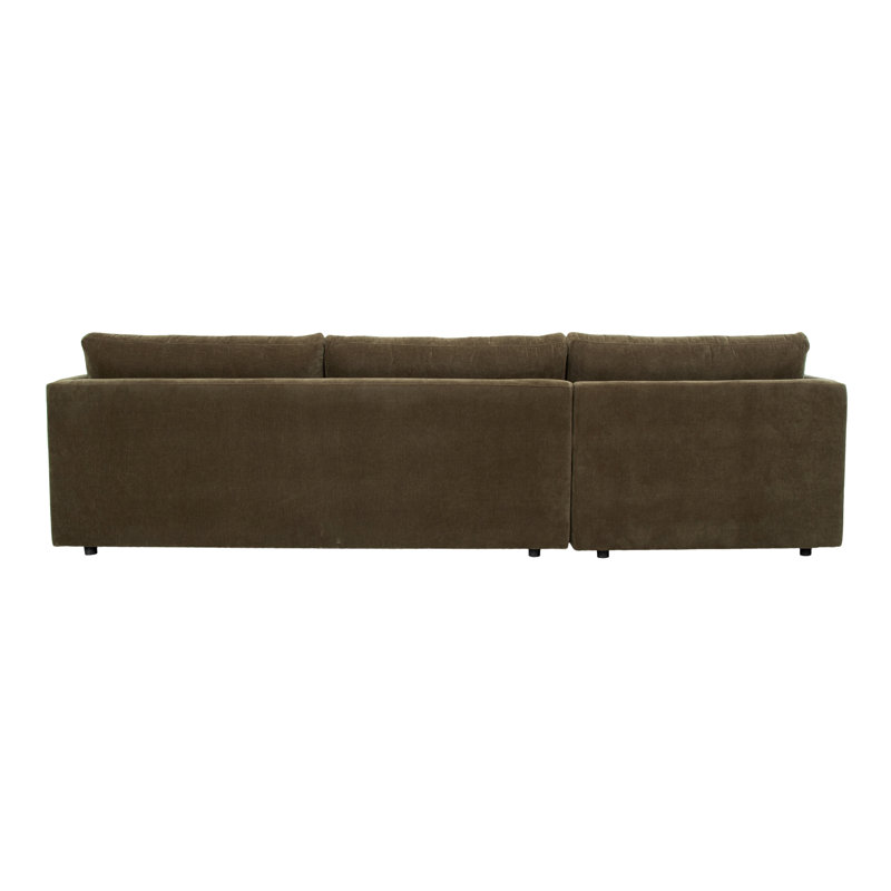 Bryn Upholstered Sectional, Moss Olive Green Performance Chenille, Left Hand Facing