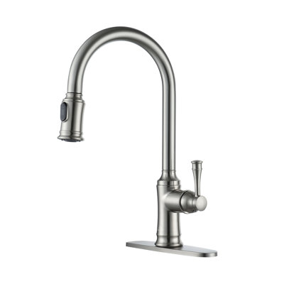 CASAINC 1.8 GPM Single-Handle Pull-Down Kitchen Faucet Single Hole Faucet -  CA-D4187-BN