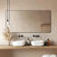 Miroir de salle de bain Inse Cadre en acier inoxydable-778933447-751417636