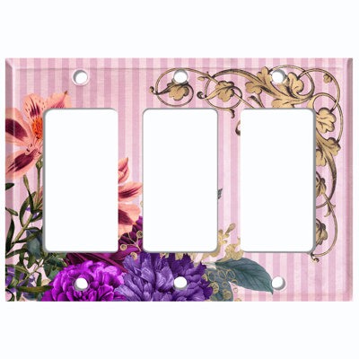 Landscape & Nature 3 - Gang Toggle Light Switch Standard Wall Plate