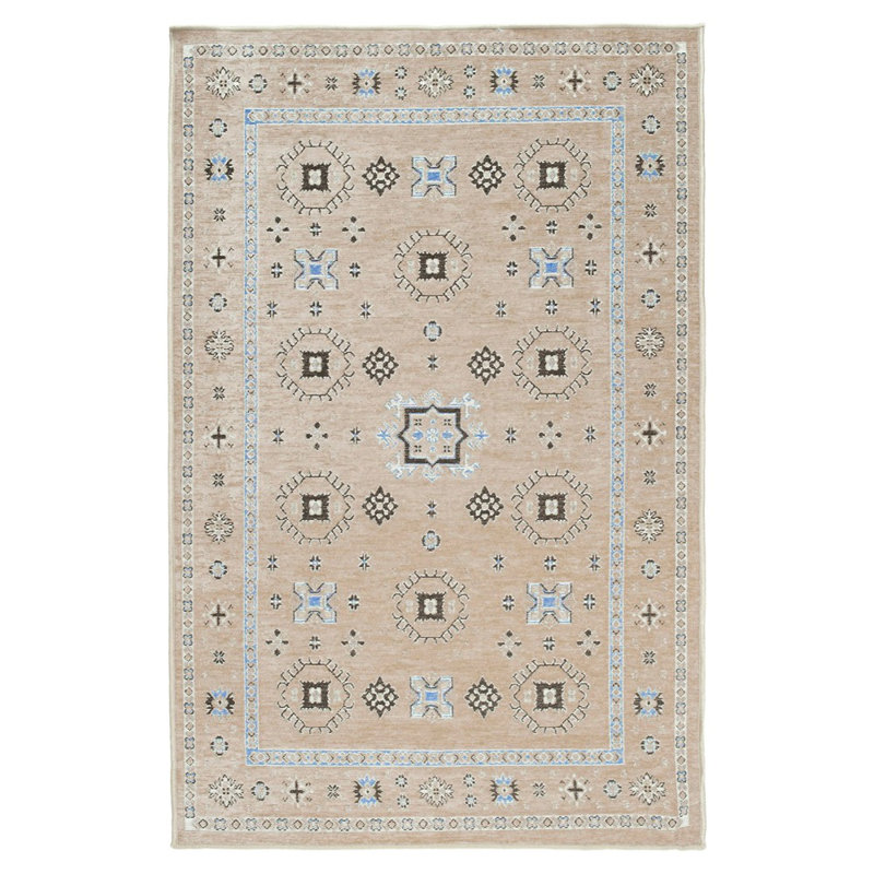 Star Slim Washable Rug, Rectangle 3'11" x 6'1", Butter