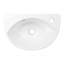 Lavabo de salle de bain mural en porcelaine vitreuse avec trop-plein 17 po