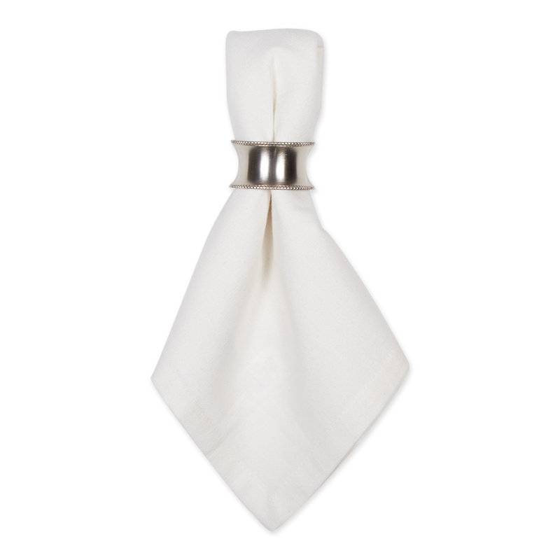 Reisman 100% Cotton Square Napkin, Off-White
