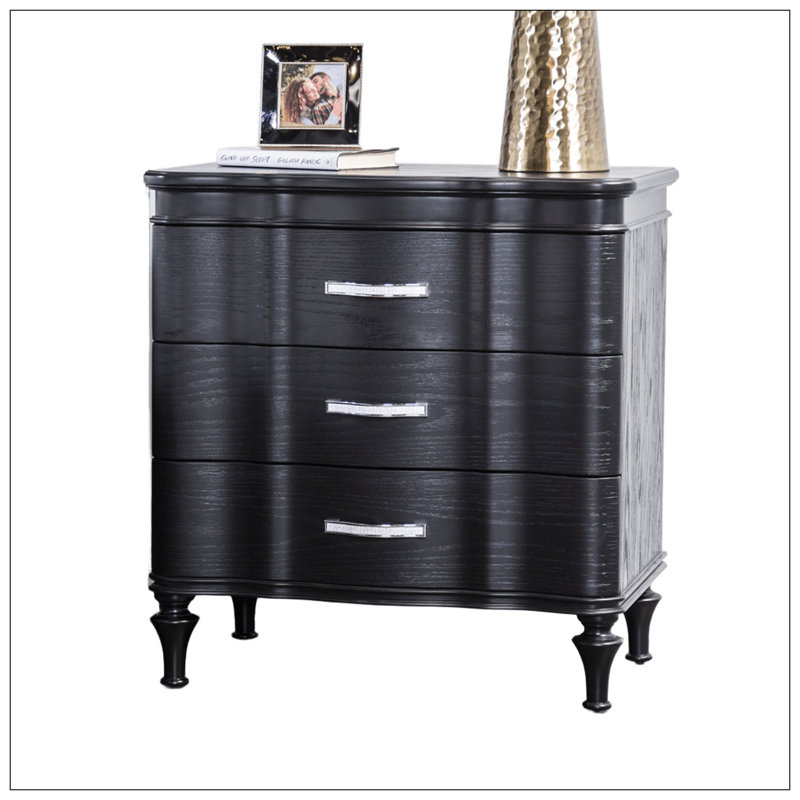 Nightstand For Bedroom, Black