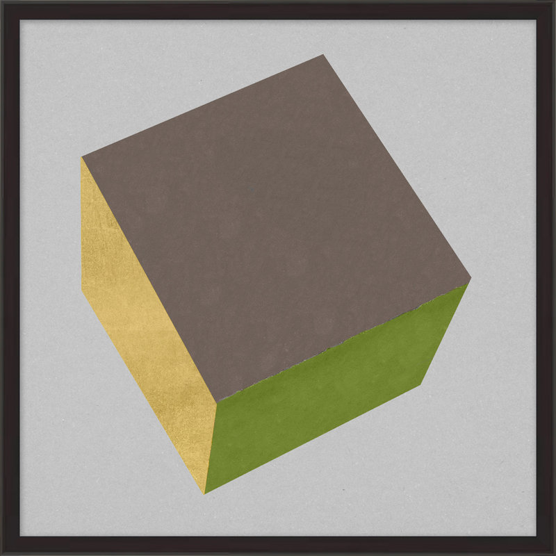 Cube With Gold 8 Print
