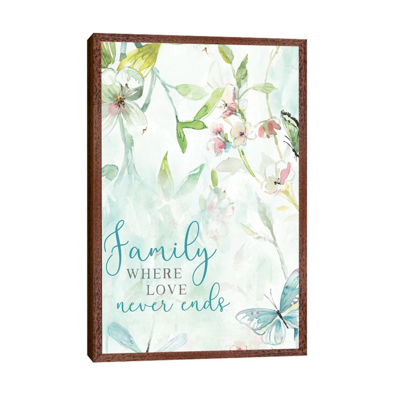 Love Never Ends by Carol Robinson - Print on Canvas, 66.04 cm H x 45.72 cm W, Classic Brown Wood Framed