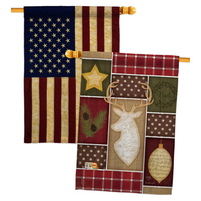 Drapeau de maison à 2 côtés en polyester / mélange de polyester 40 x 28 po