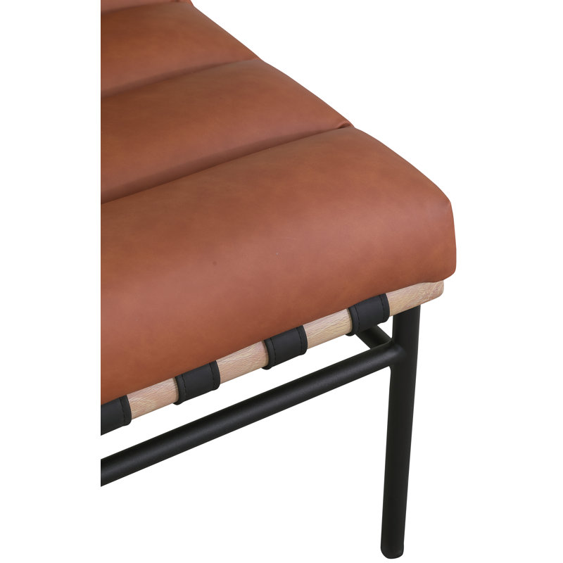 Chaise d'appoint de 24,5 po Burke, Similicuir doux cognac