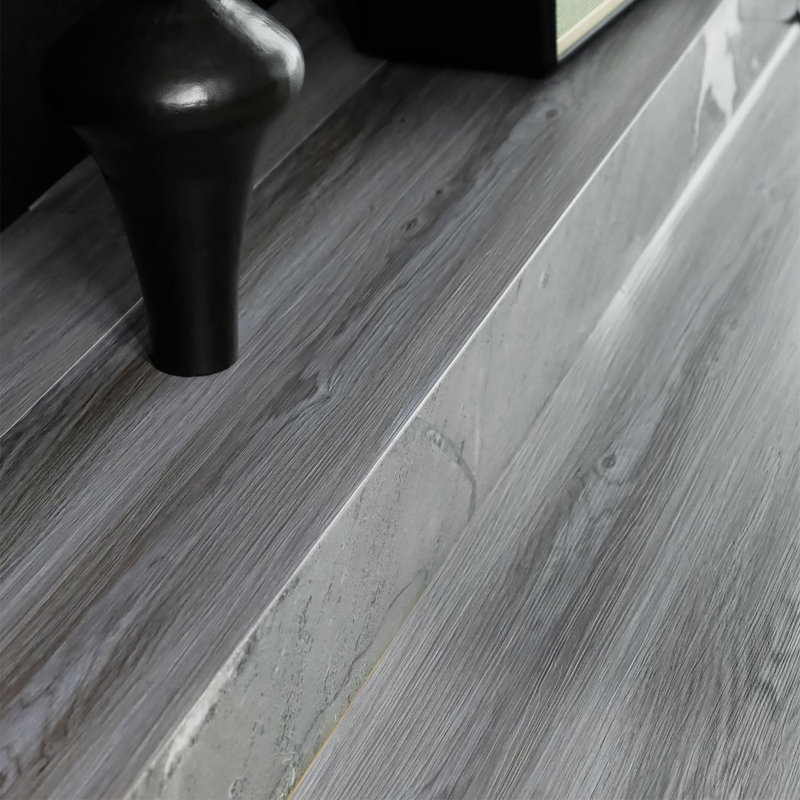 11.8” Width, Full Roll Length of 394" – Versatile Design for Any Space, Grey Self Adhesive Vinyl Flooring, Gray