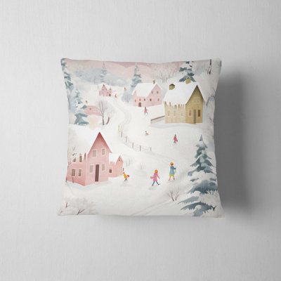 Housse de coussin Winter Winter Village