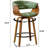 Modern Upholstered Swivel 26'' Counter Stools, Wood Kitchen Island Stools with Footrest-119858581-122289454