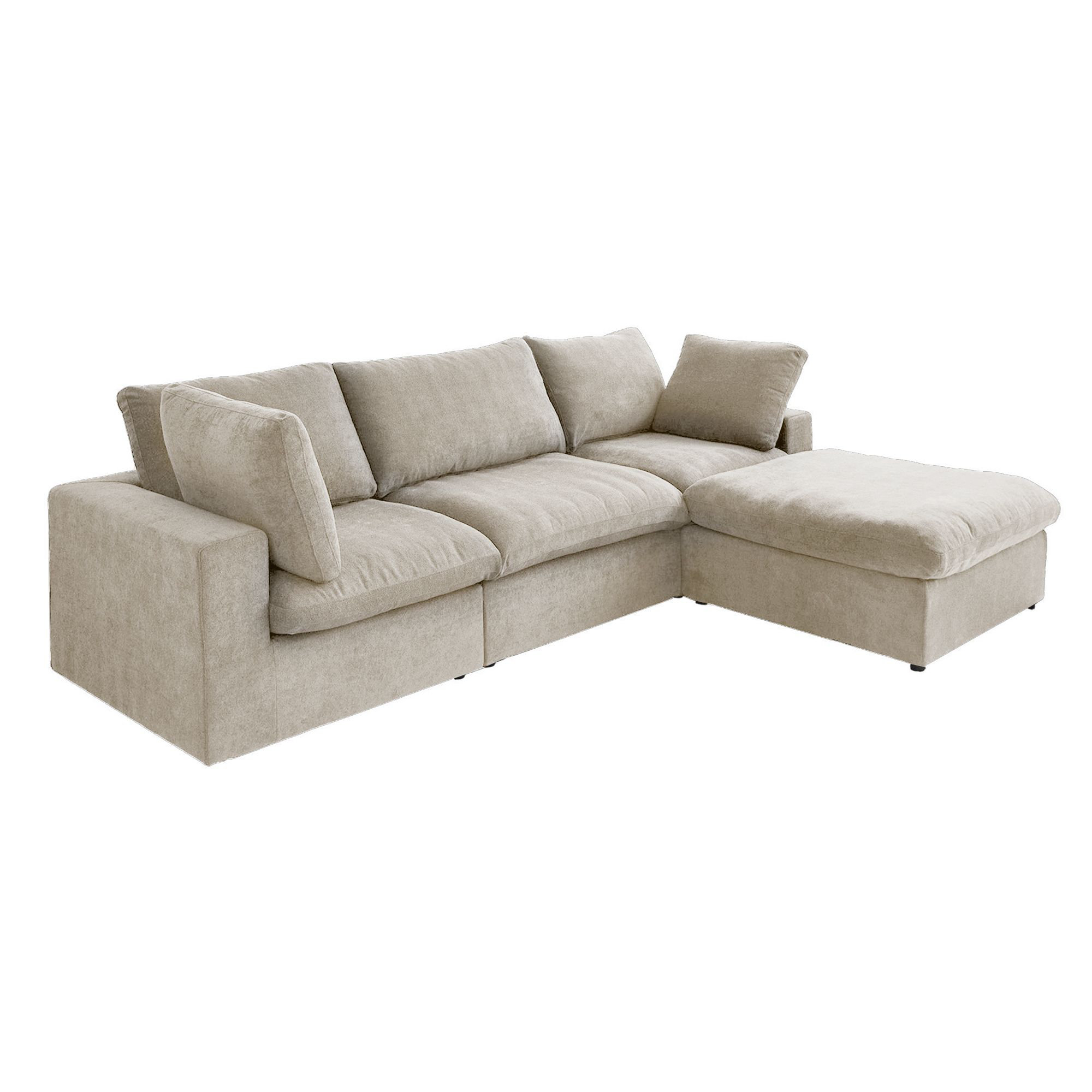 Kenda 4-Piece Slipcovered Sectional Sofa - Modular Comfort
