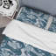 Ensemble de housse de couette en microfibre vert / bleu 3 pièces