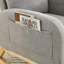 Chaise berçante moderne avec accoudoirs de salon à dossier haut l 27,6 po-661392854