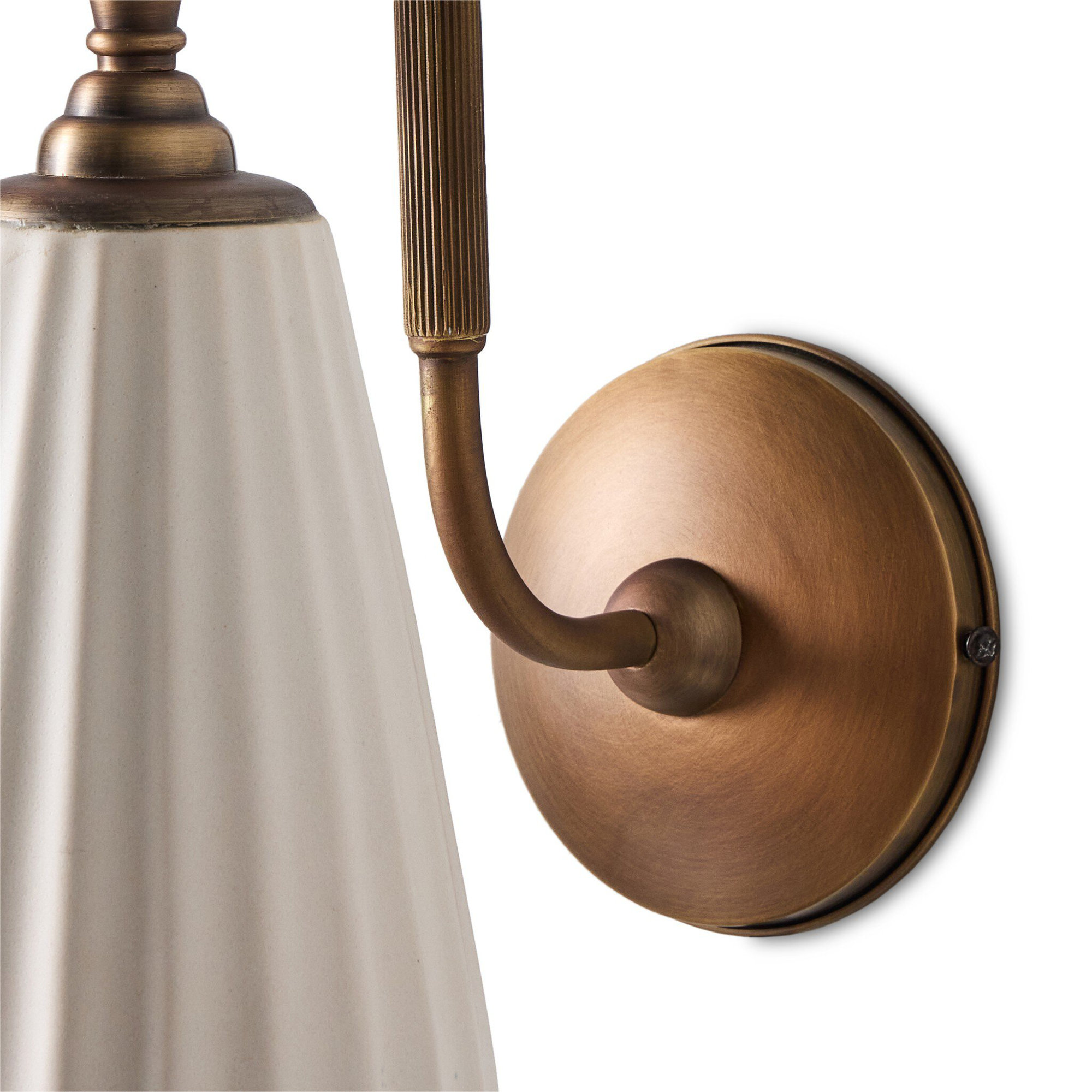 Wilma Sconce, Matte Aged Brass