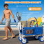 Outdoor Beach Wagon Cart With Rod Holders And Wheels