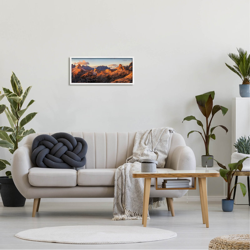 Art panoramique giclée par Martin Podt, H 10 po x l 24 po x P 1,5 po, Giclée encadrée blanc bord de mer