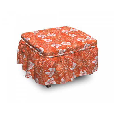 Housse pour repose-pieds tropical hibiscus