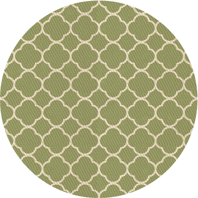 Performance Wool Geometric Indoor Rug, Round 6'