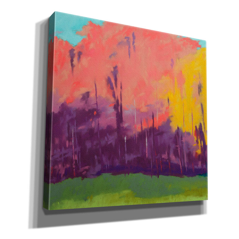 «Bright View No 2» par Mike Kelly, art mural sur toile, 18 po x 18 po, H 12 po x l 12 po x P 0,75 po