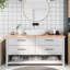 Avonda 160cm Solid Wood Bathroom Vanity Top-429918098