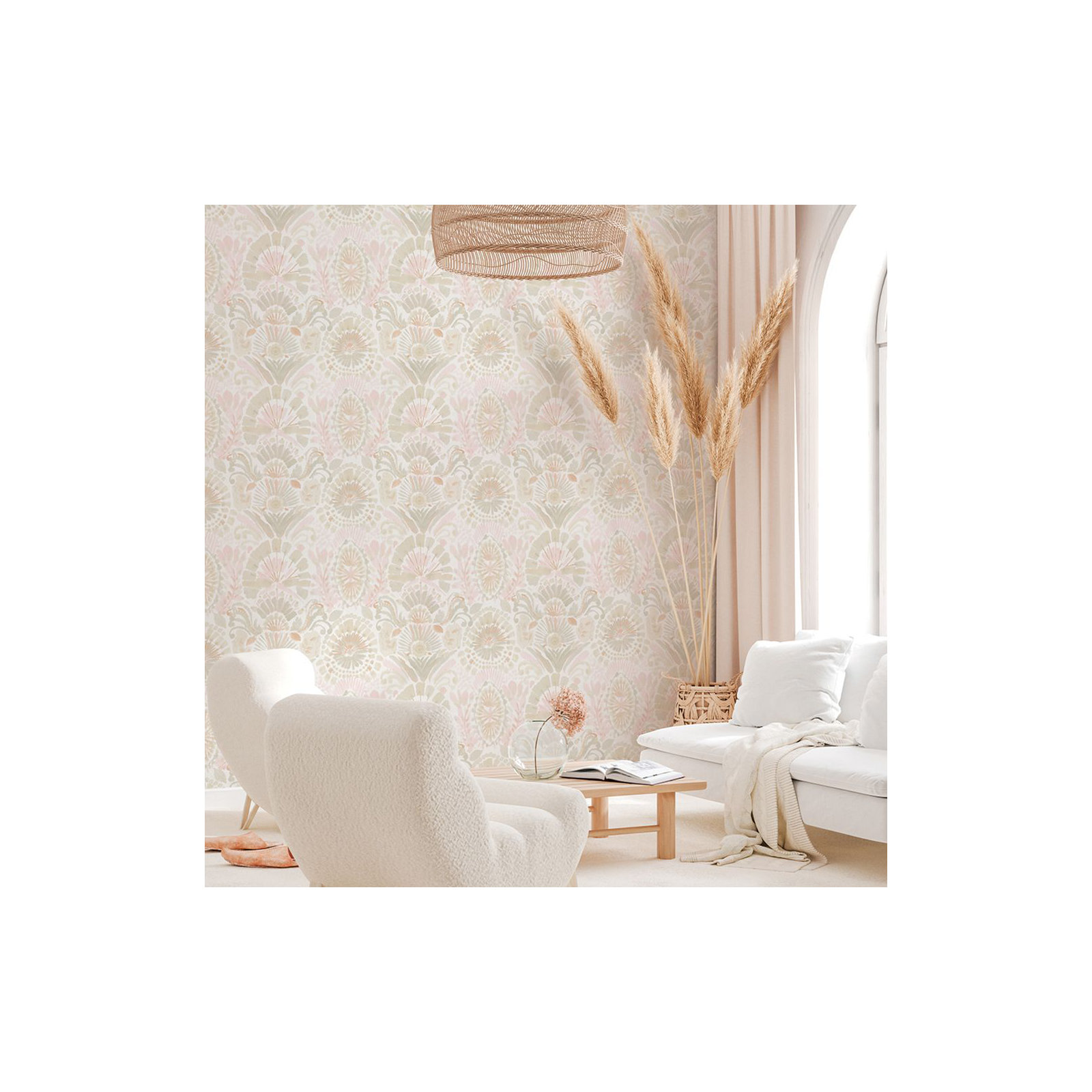 Bohemia Peel and Stick Wallpaper, Wandering Rose, 16.5" L x 20.5" W