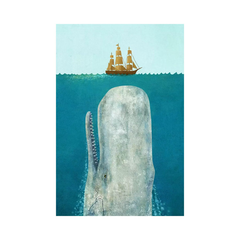The Whale by Terry Fan - Wrapped Canvas Print, Open/Framed Gallery Wrapped, 101.6 cm H x 66.04 cm W x 1.91 cm D