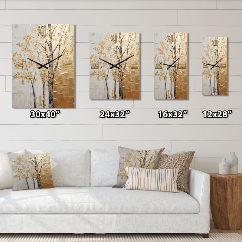 Horloge murale Clemones - Trees, Petit