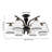 26.7 Inch 6 Lights European Style Glass Semi Flush Mount Ceiling Light With Glass Shades