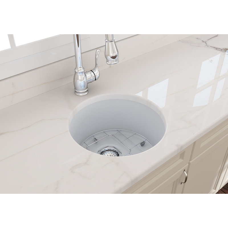 18.5'' L Kitchen Sink, Glossy White