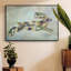 Fantastic Florals Hare, Running - Reproduction sur toile flottante-92469983-92469980