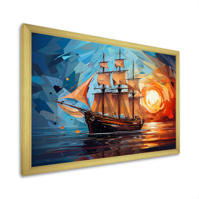 Voilier traversant le temps II sur toile