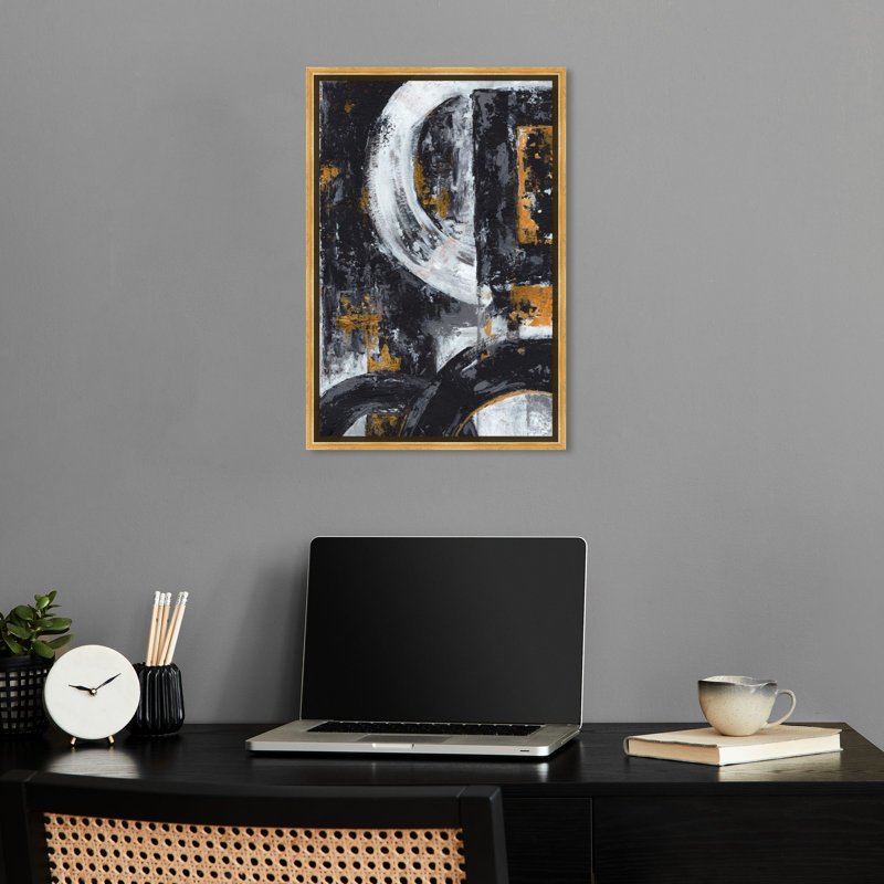 «Texture Symphony Part I Masculine Man Cave» par Notoriart, H 37 po x l 25 po, Cadre noir