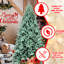Arbre de Noël 7,5 pi bleu, 2148 pointes, aspect corsé d'aspect naturel, support en métal renforcé pour arbre des Fêtes avec teinte, installation rapide, présentoir de fêtes robuste