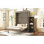 Grand lit escamotable rotatif avec armoire murale cachée, deux tablettes latérales à 3 niveaux, bureau convertible, supports de rangement supplémentaires, lit mural multifonctionnel peu encombrant pour le bureau à domicile et les petites pièces, gris-1499780536