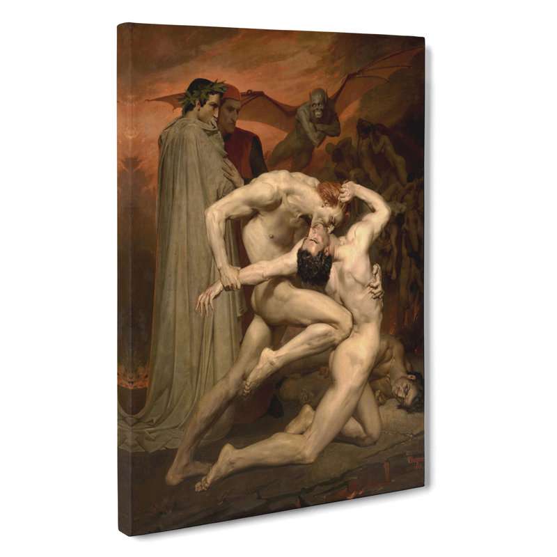 Dante And Virgil by William Adolphe Bouguereau - Wrapped Canvas Painting, 76cm H x 50cm W x 3cm D