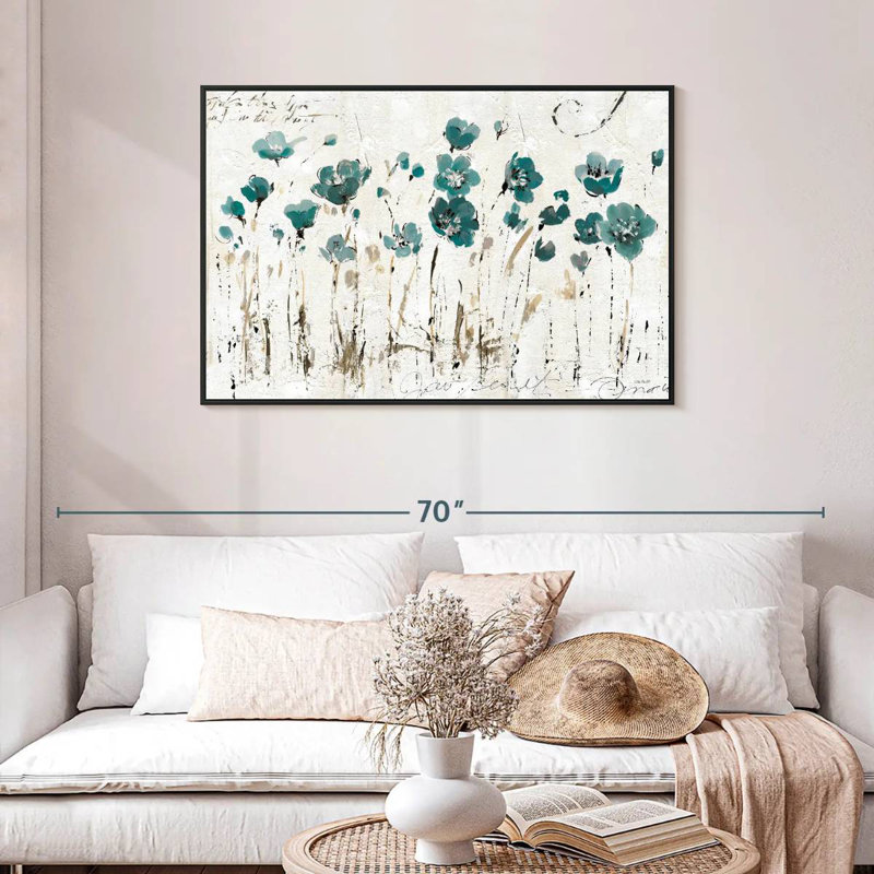 Leota Balance VI - bleu, Cadre flottant noir, 43 po x 29 po