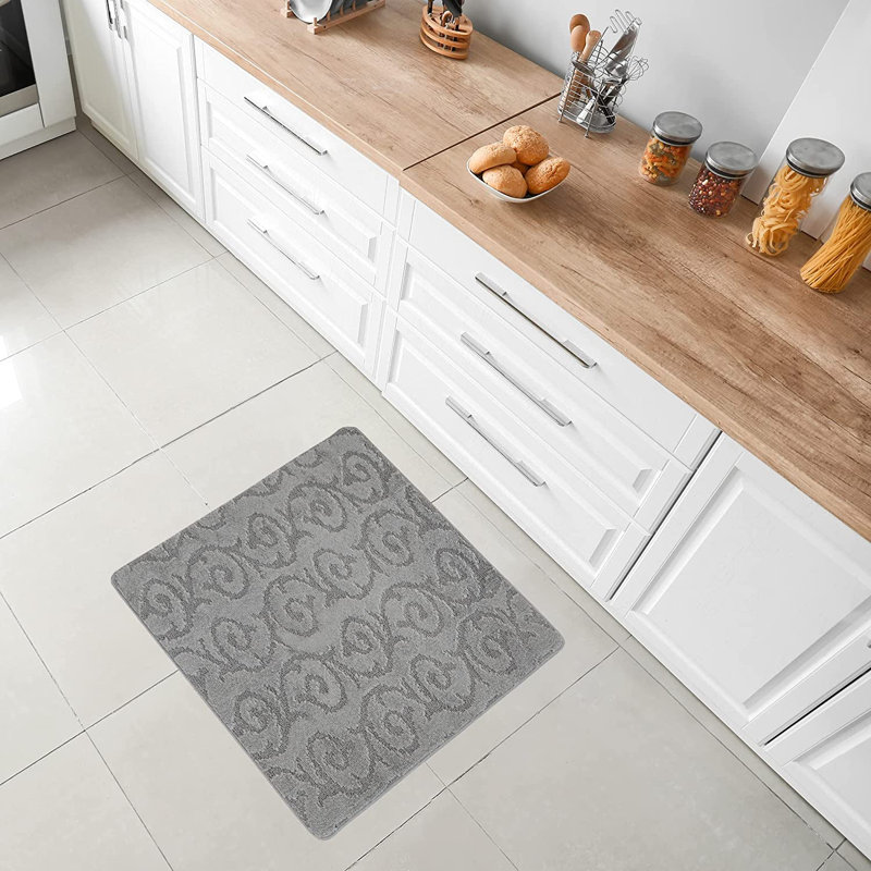 Tapis de cuisine Design, gris, Carré 2 pi 8 po