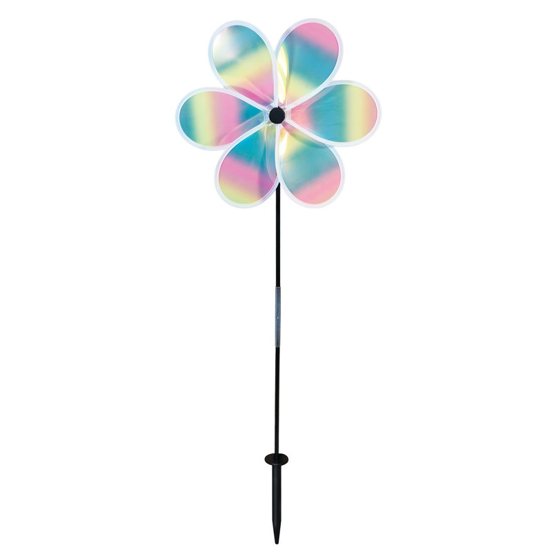 Rouleau de fleurs rayé irisé 13,5 pouces