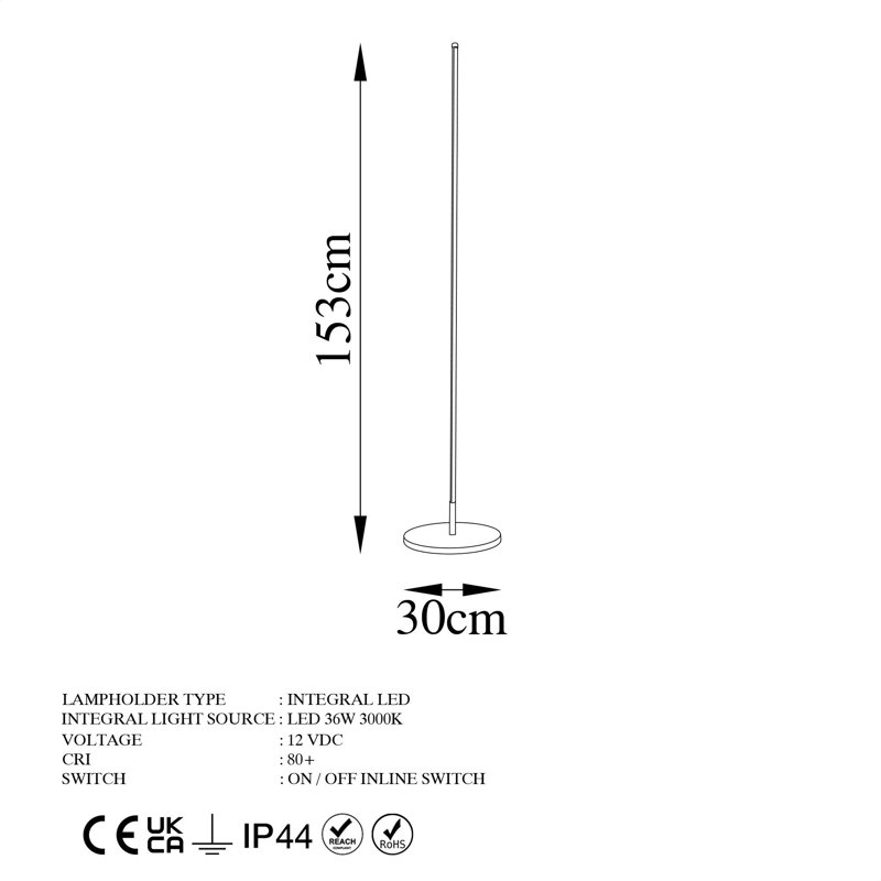 60.13'' Column Floor Lamp, Gold