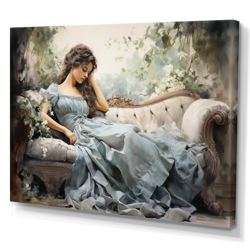 Besime Fashion 1850S Suffused Portrait - Print, H 30 po x l 40 po x P 1,5 po, Toile tendue